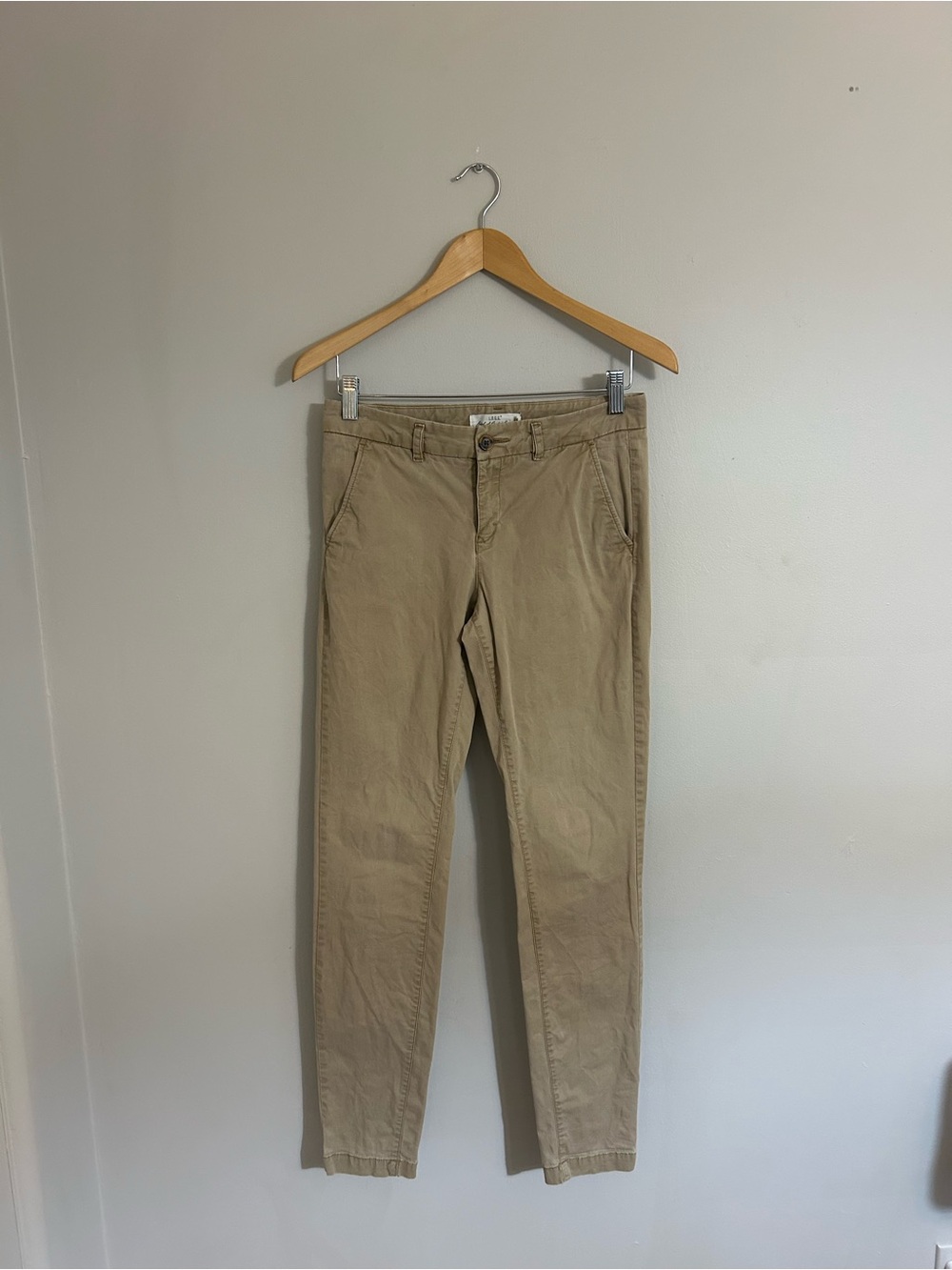Women's Slim Chinos Trousers in Khaki
